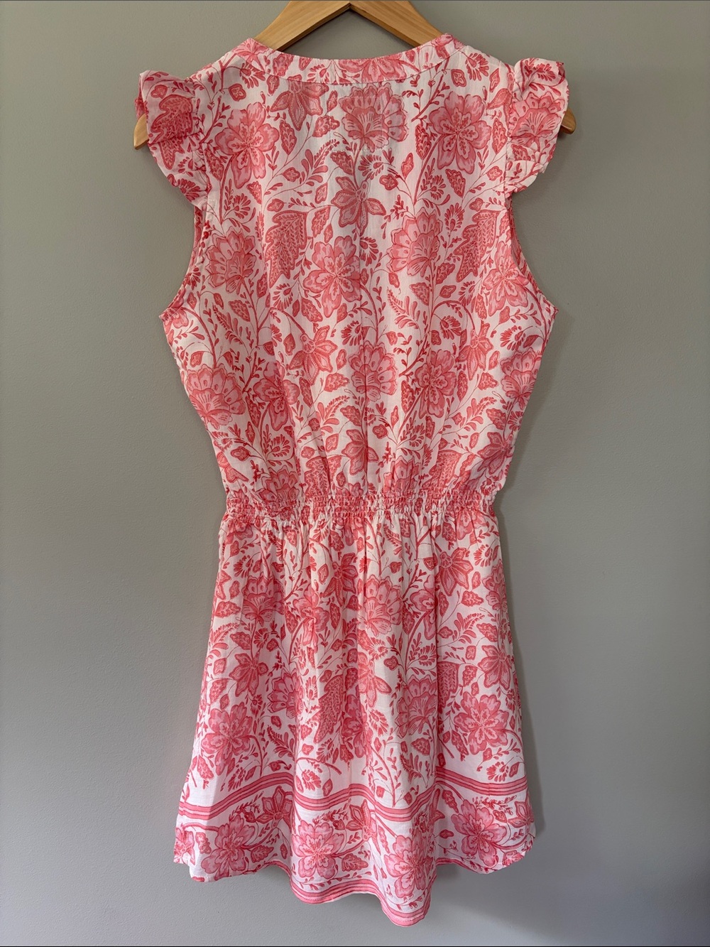 Bell by Alicia Bell Meadow/Lola Mini Dress Small Pink Silk Cotton Vacation Beach - Picture 4 of 9